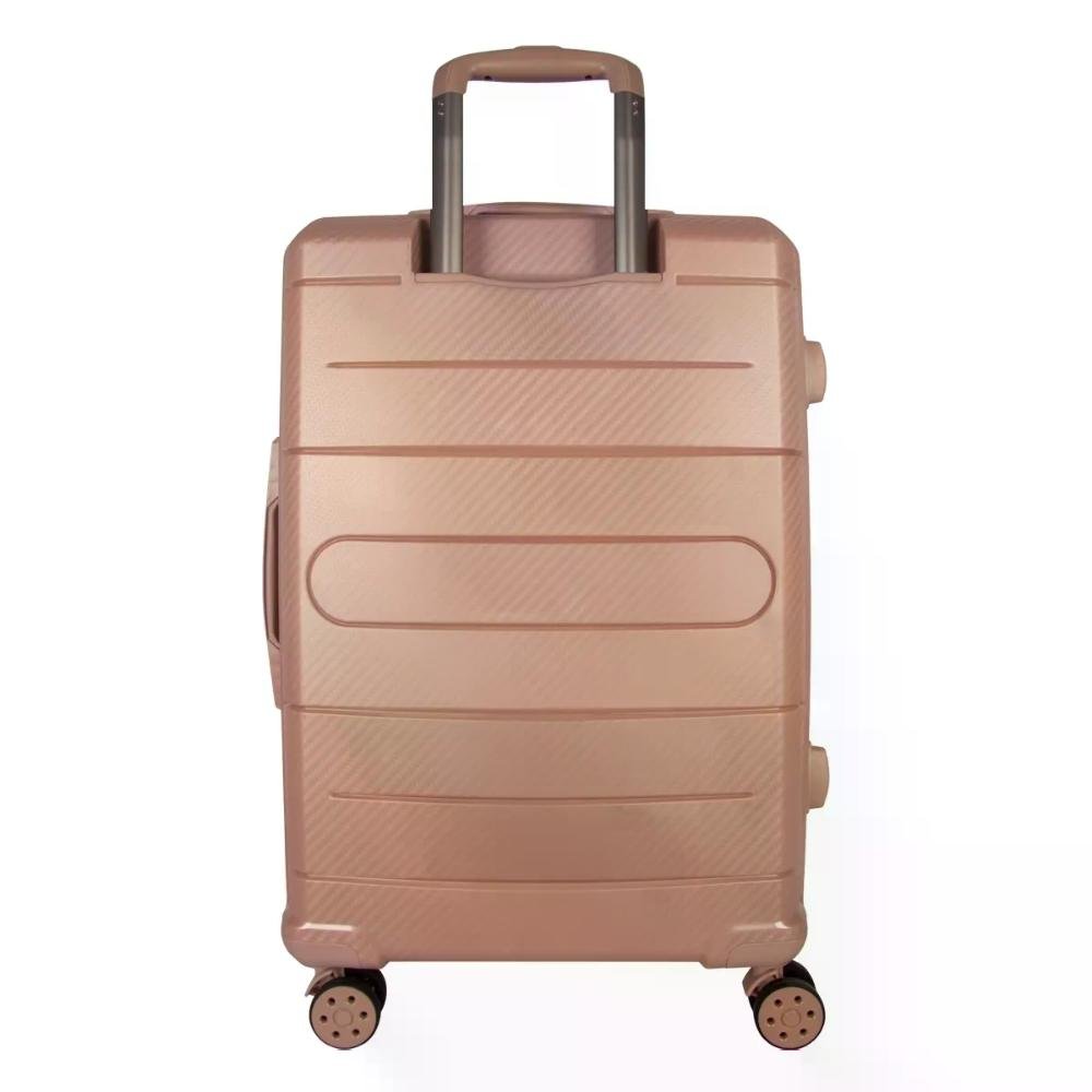 Mala Média 23kg Polipropileno Rodas Giro 360° Berlim Black Eco Le Postiche Dourado 4