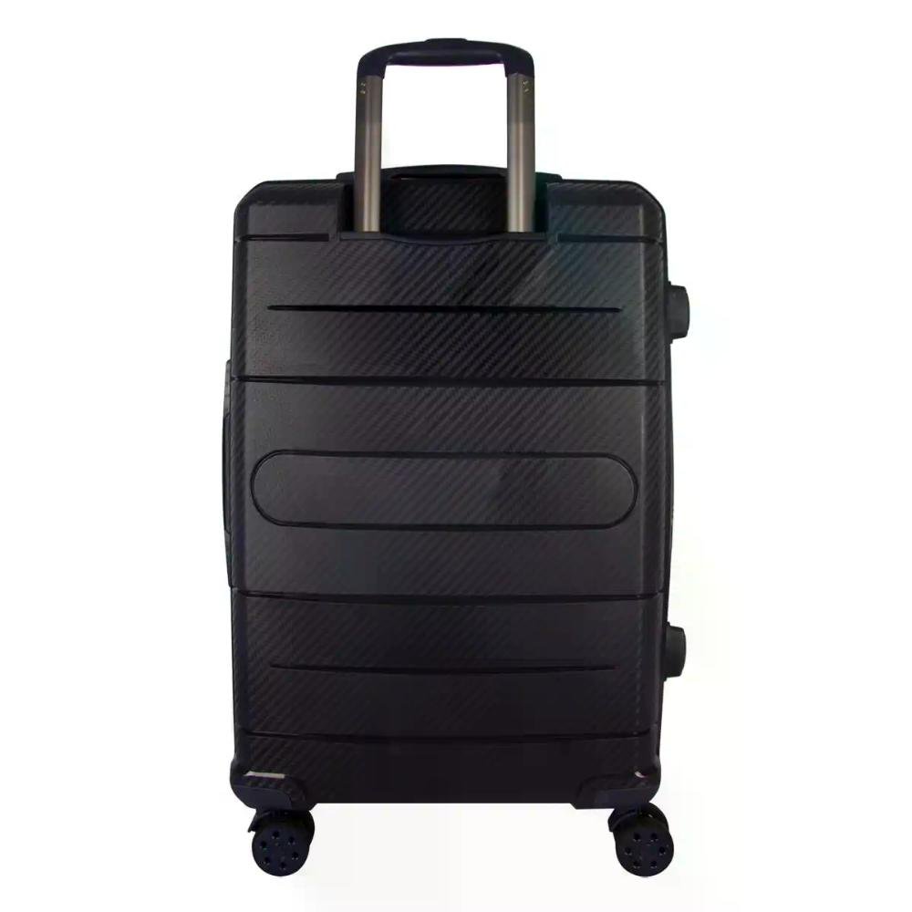 Mala Grande 32kg Polipropileno Rodas Giro 360° Berlim Black Eco Le Postiche Preto 5