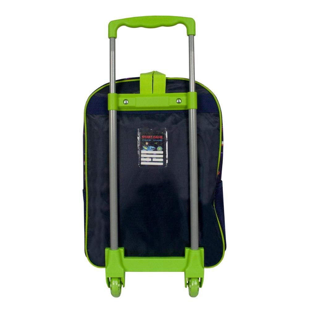 Mochila de Rodinha Start Game Infantil Luxcel Azul 3
