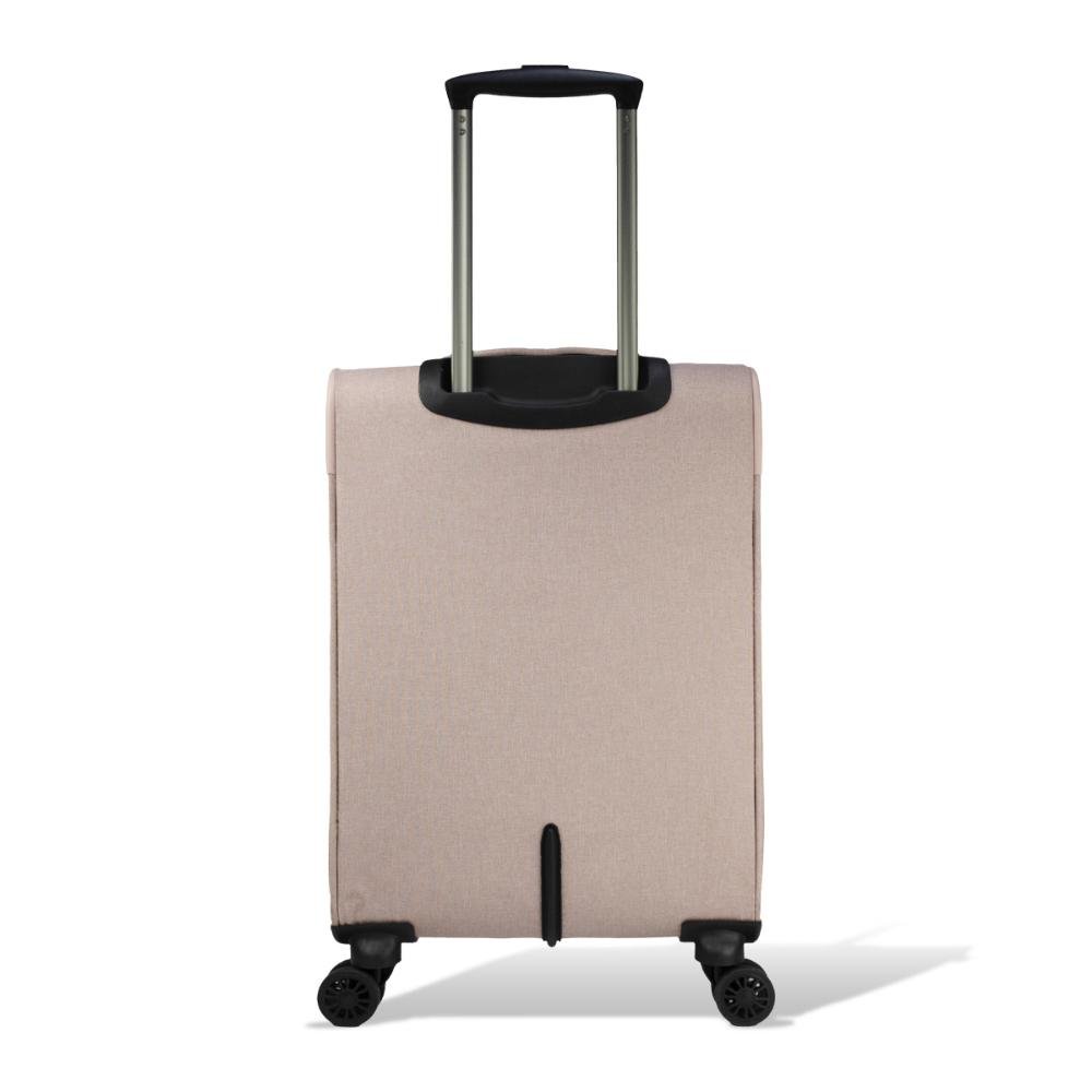 Mala Pequena De Bordo 10kg Poliéster com Rodas Giro 360º Soft Line Echolac Rosa Claro 2