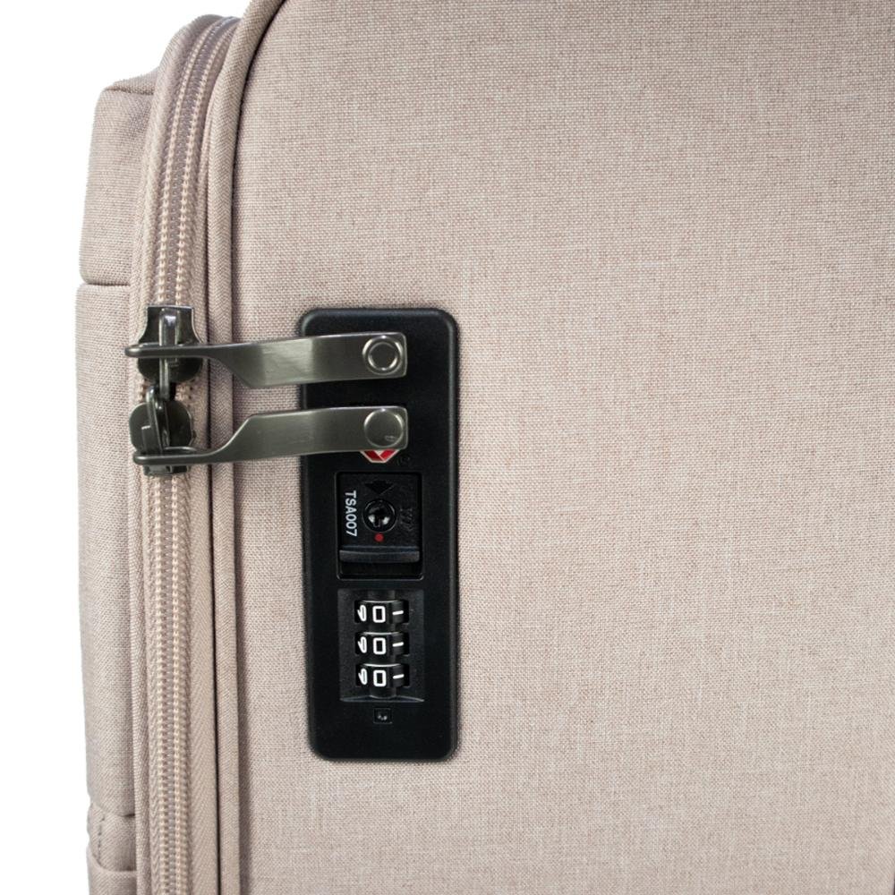 Mala Pequena De Bordo 10kg Poliéster com Rodas Giro 360º Soft Line Echolac Rosa Claro 6