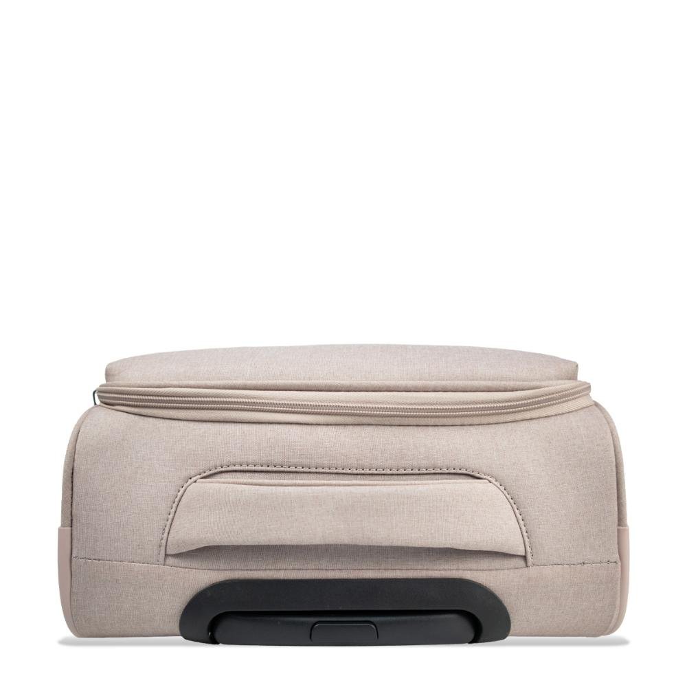 Mala Pequena De Bordo 10kg Poliéster com Rodas Giro 360º Soft Line Echolac Rosa Claro 7