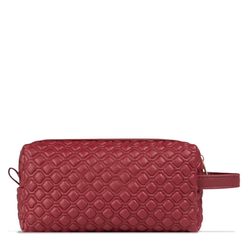 Nécessaire Estojo Pequena Matelassê EX550NEW Le Postiche Vinho 2