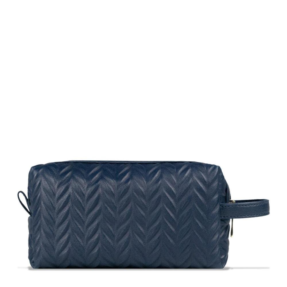 Nécessaire Feminino Estojo Matelassê Chevron EX550FC Le Postiche Azul Marinho 2