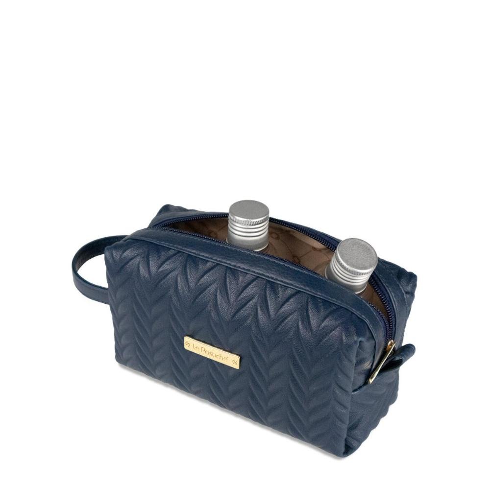 Nécessaire Feminino Estojo Matelassê Chevron EX550FC Le Postiche Azul Marinho 4