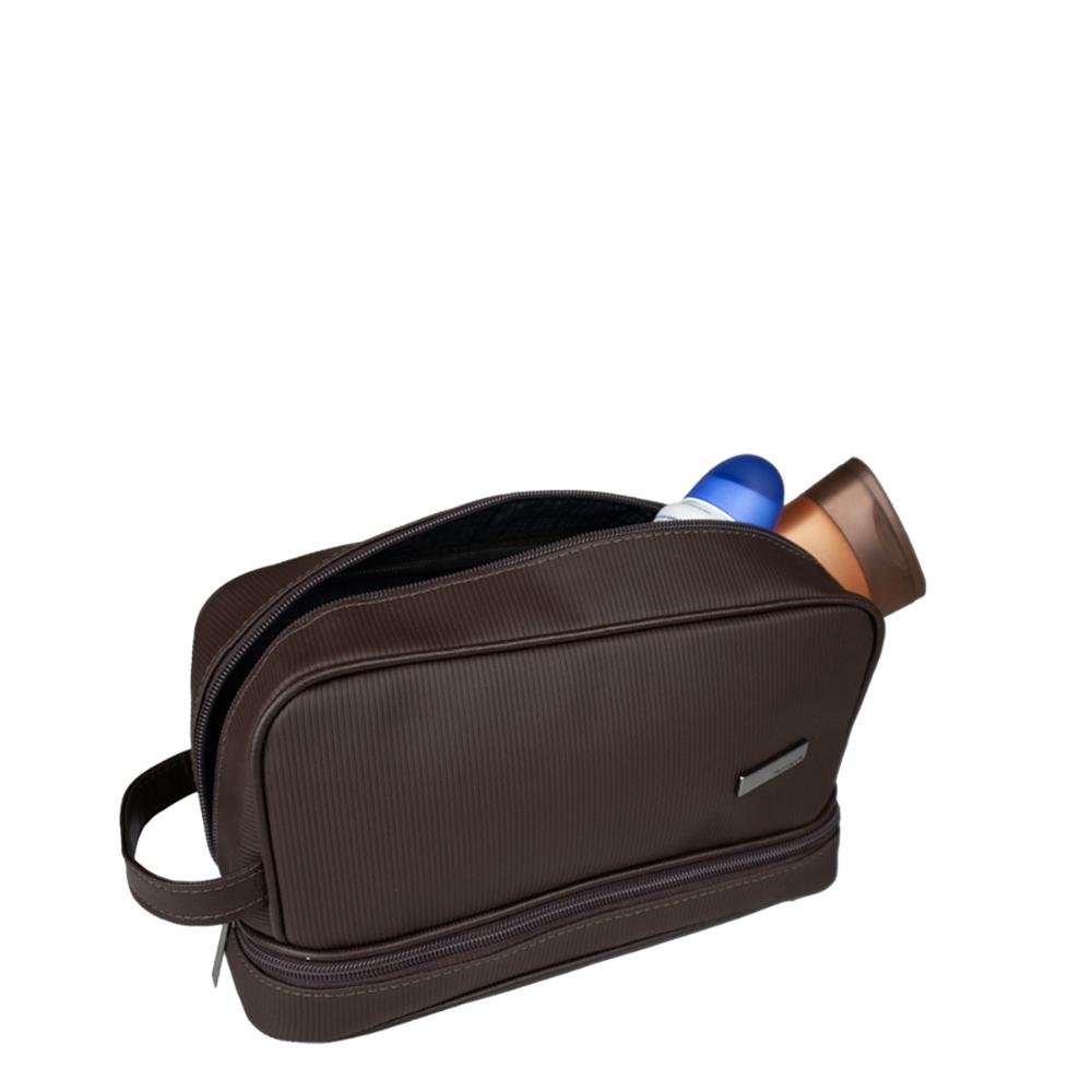 Necessaire Masculina Grande EX1101 Stradda Marrom 4