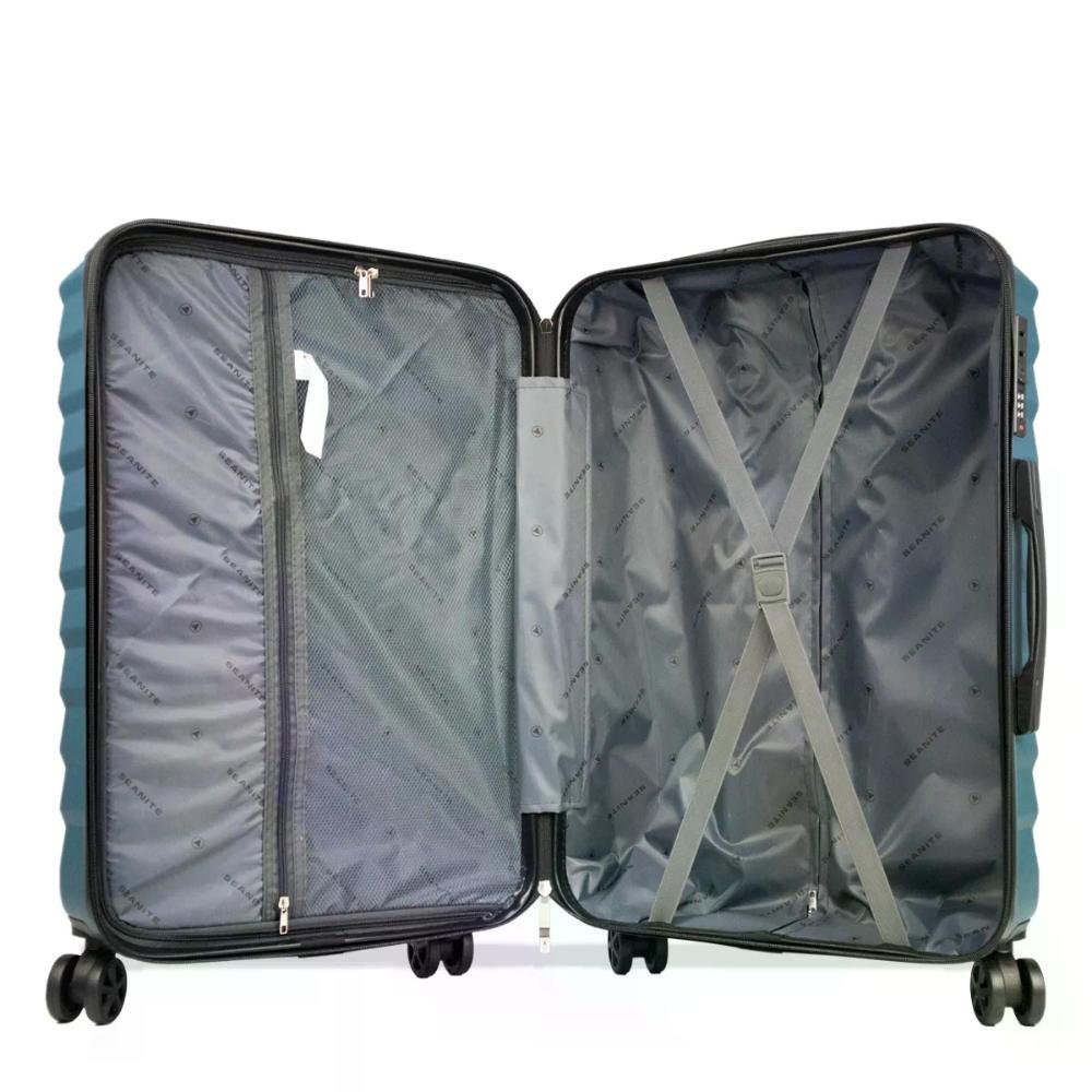 Mala Grande 32kg ABS Rígida Rodas Giro 360º Curve Seanite Petróleo 6