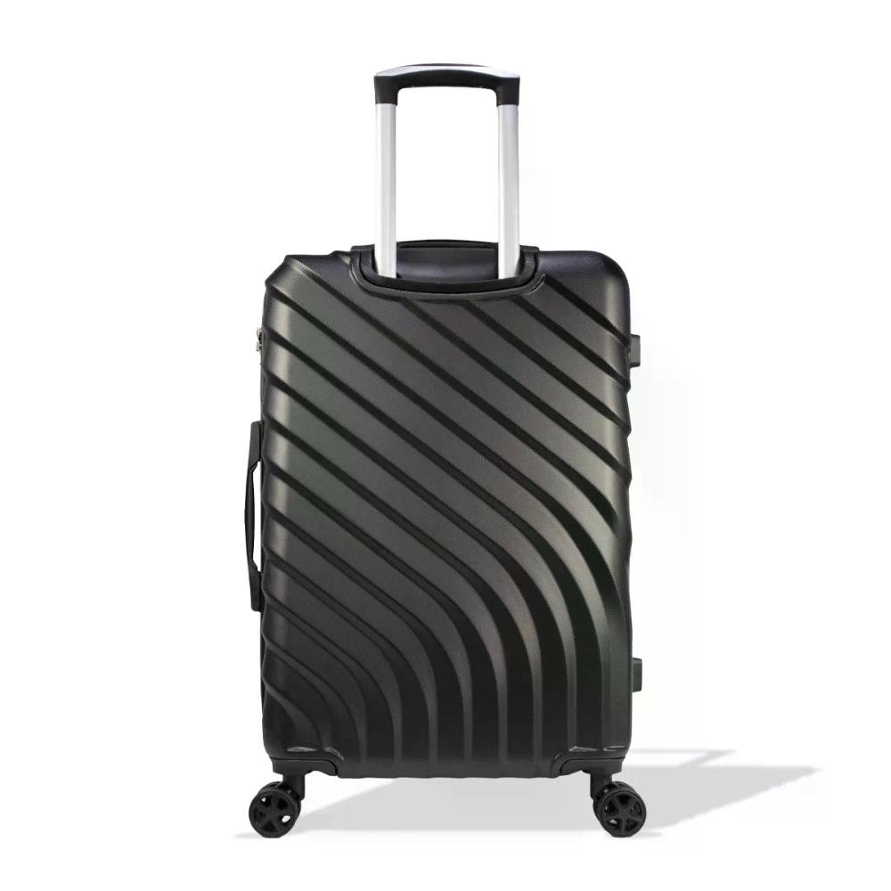 Mala Média 23kg ABS Rígida Rodas Giro 360º Curve Seanite Preto 2