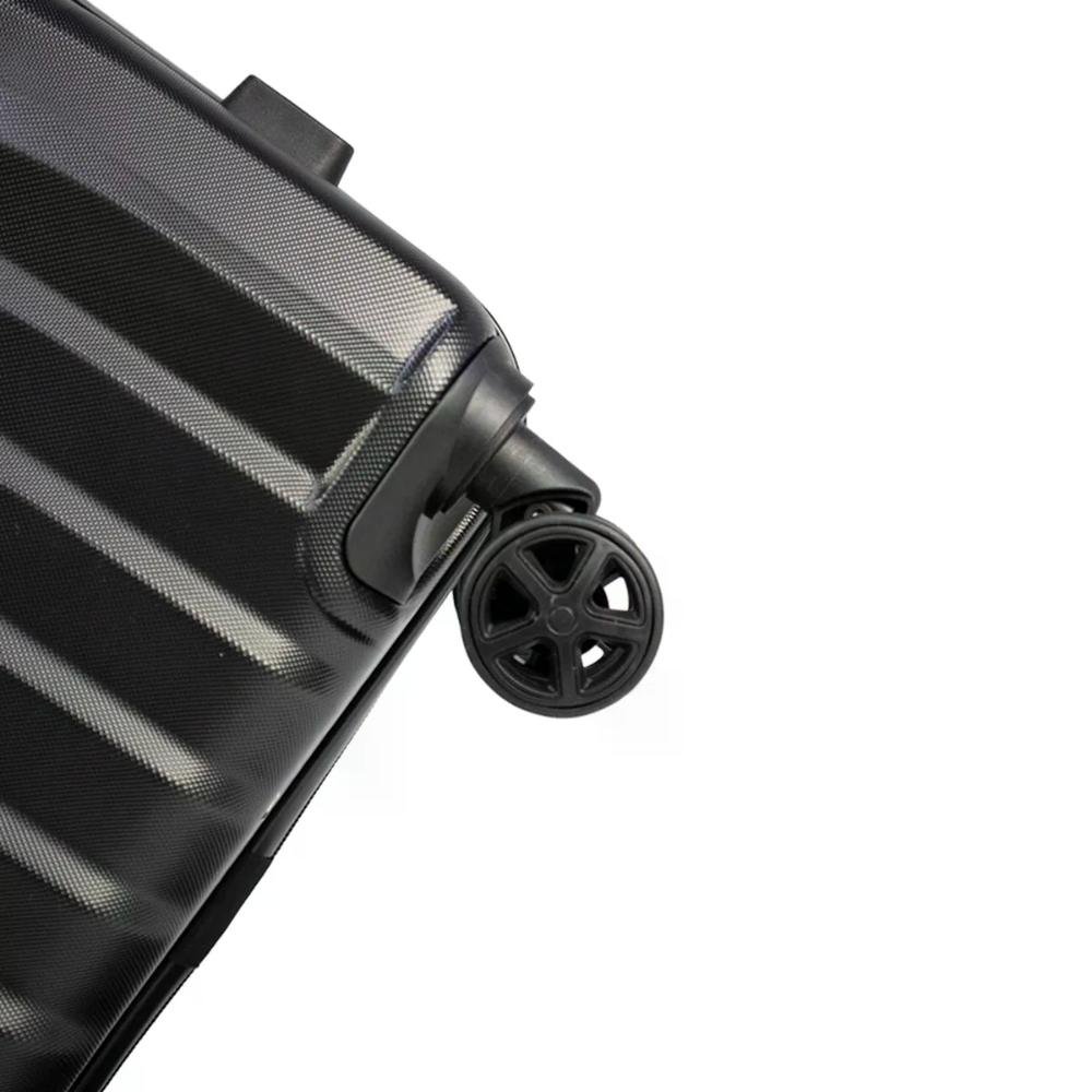 Mala Média 23kg ABS Rígida Rodas Giro 360º Curve Seanite Preto 9