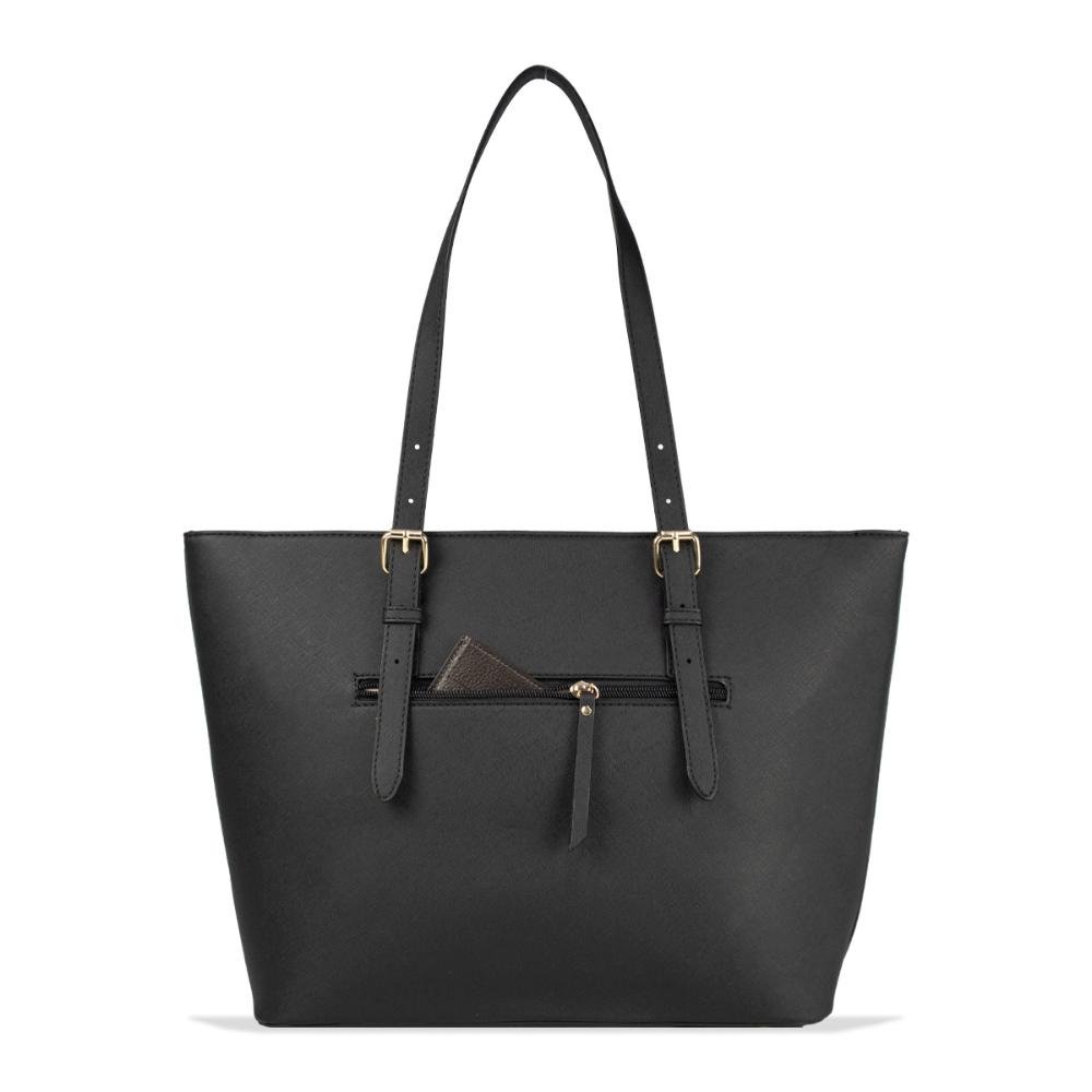 Bolsa Ombro Tote Safiano Le Postiche Preto 2