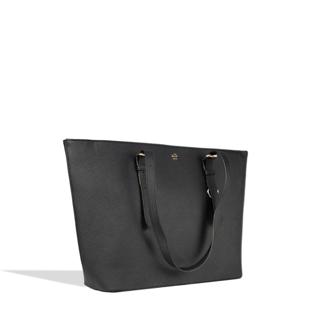 Bolsa Ombro Tote Safiano Le Postiche Preto 3