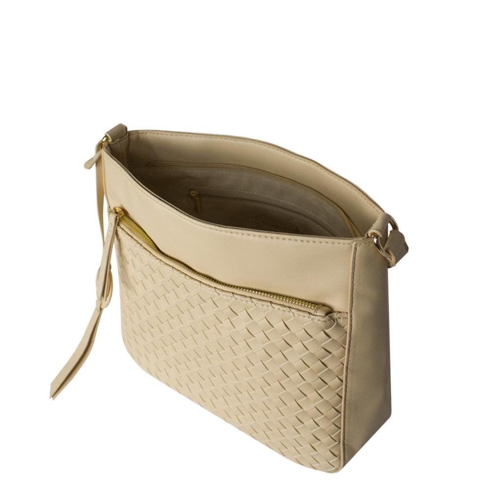 Bolsa Ombro Tressê Le Postiche Bege 4