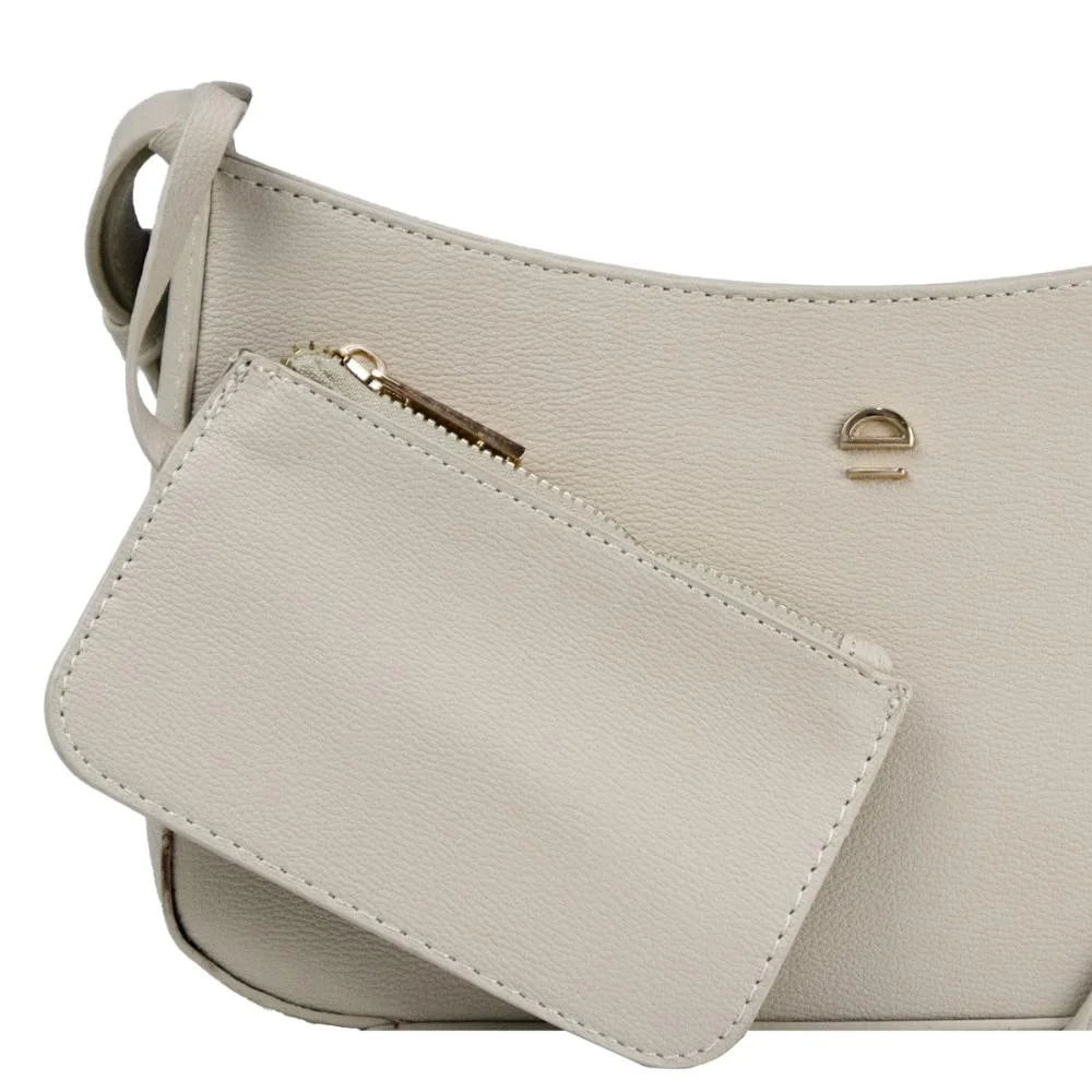 Bolsa Tiracolo com Mini Carteira Essentials Le Postiche Off White 5