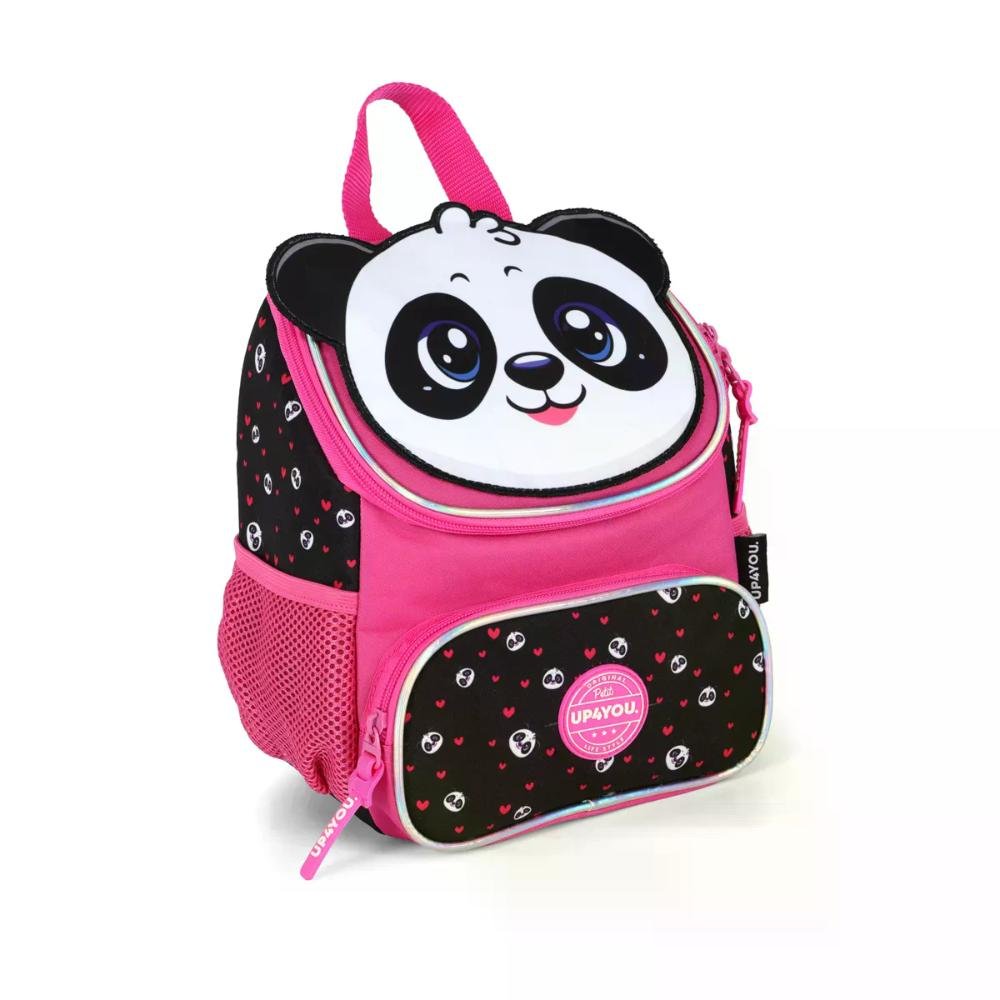 Lancheira Costas Infantil Panda e Gatinho Fofos Up4you Rosa 5
