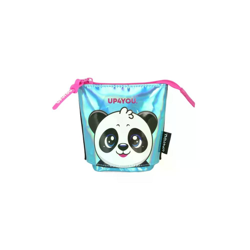 Estojo Infantil Retrátil Vertical Panda e Gatinho Up4you Pink 5
