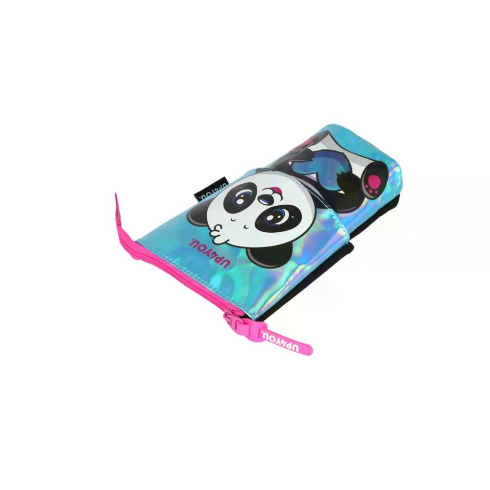 Estojo Infantil Retrátil Vertical Panda e Gatinho Up4you Pink 6