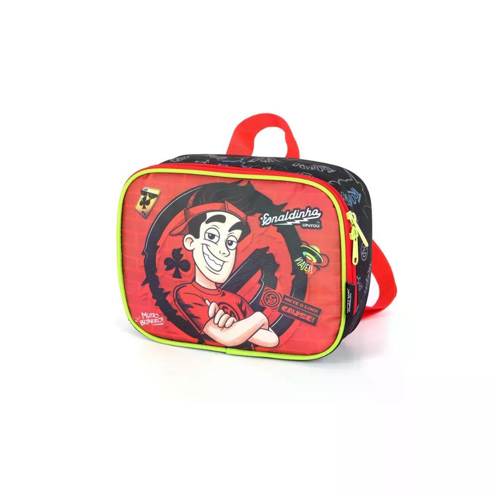 Lancheira Escolar Infantil Enaldinho Vai com Tudo Up4you Preto 4