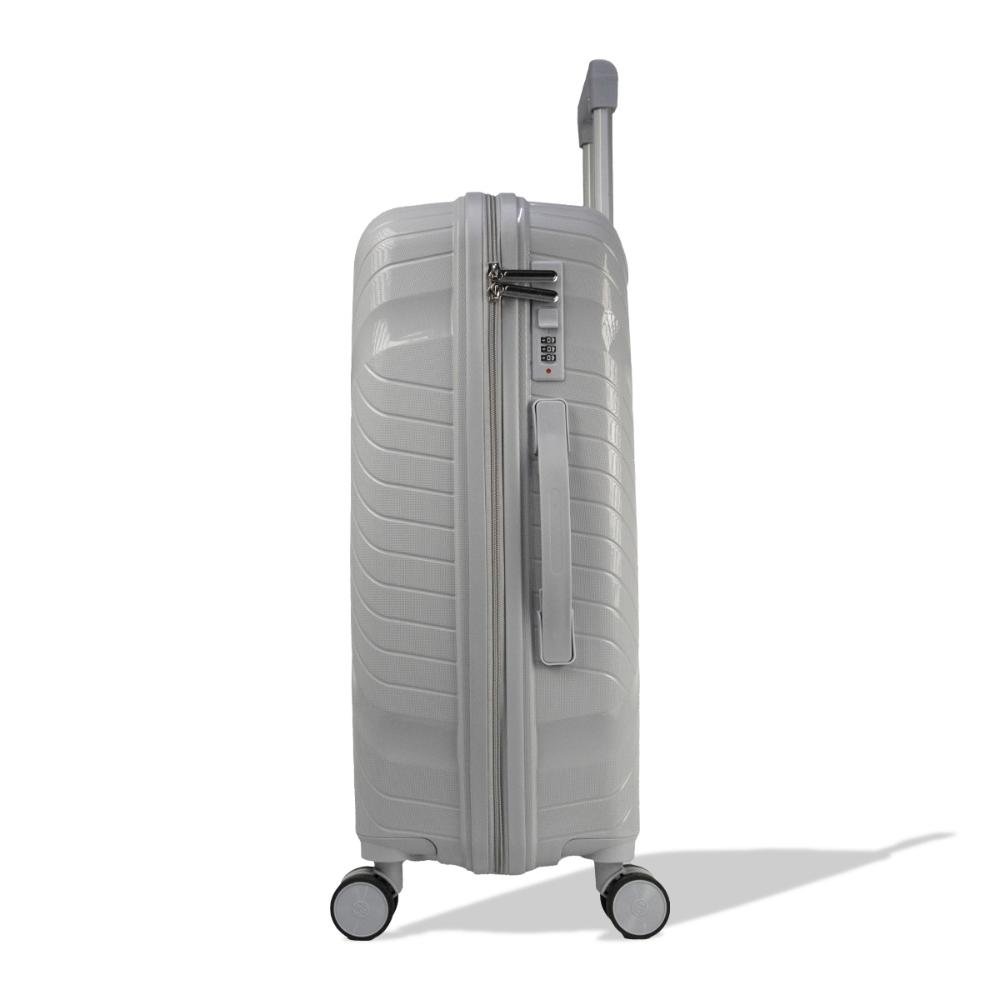 Mala Grande 32kg Polipropileno com Rodas Giro 360º Voxx Day By Day Cinza 3