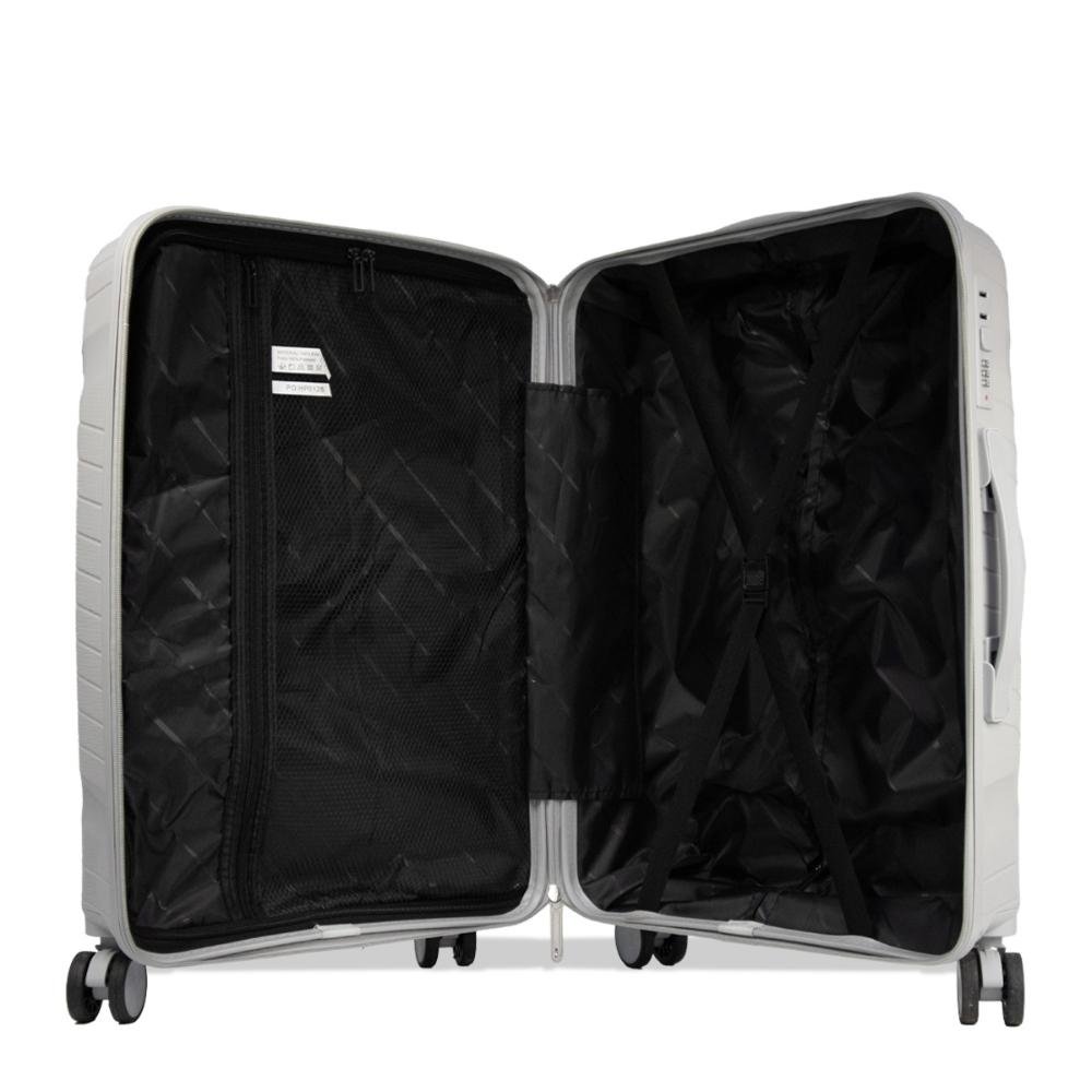 Mala Grande 32kg Polipropileno com Rodas Giro 360º Voxx Day By Day Cinza 6