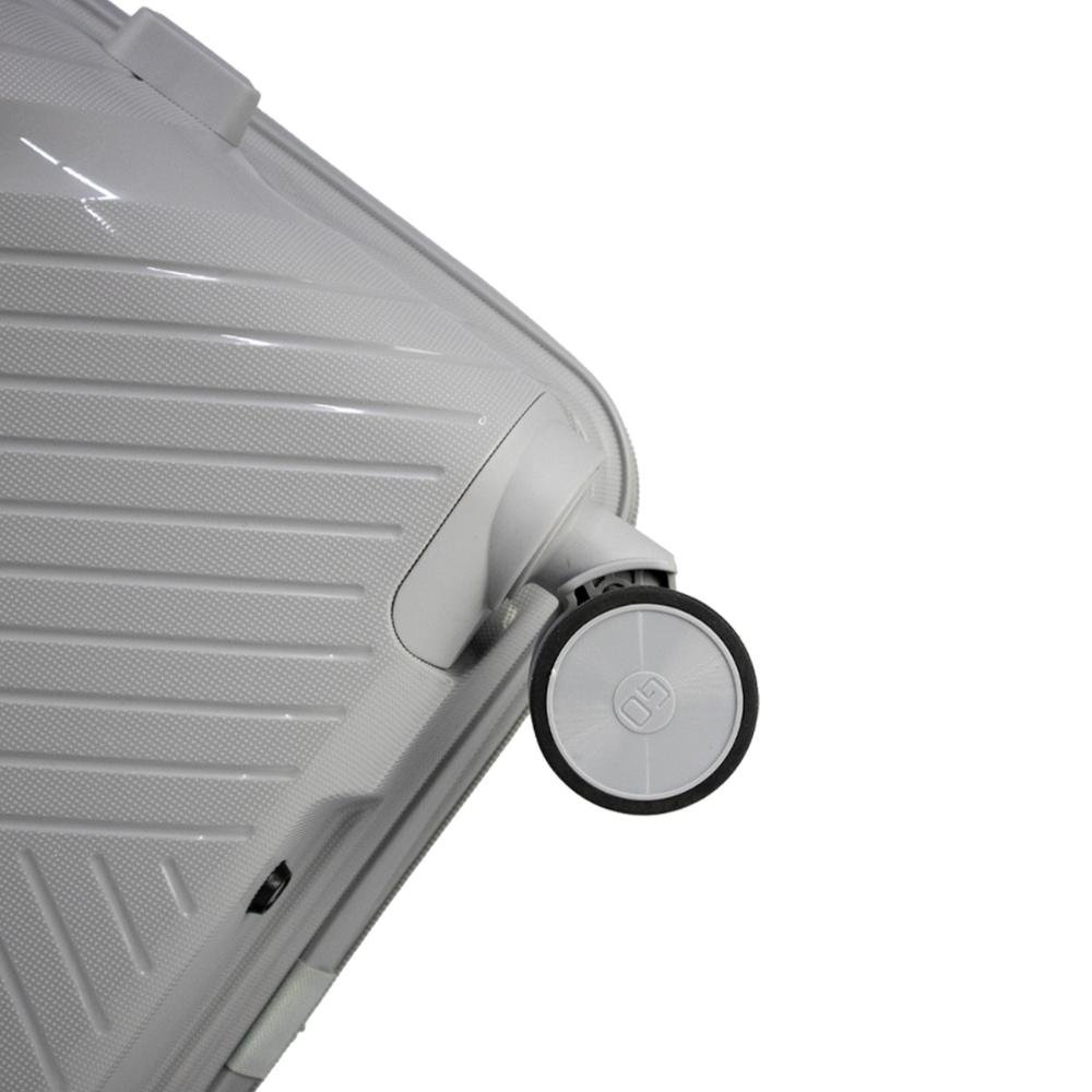 Mala Grande 32kg Polipropileno com Rodas Giro 360º Voxx Day By Day Cinza 8