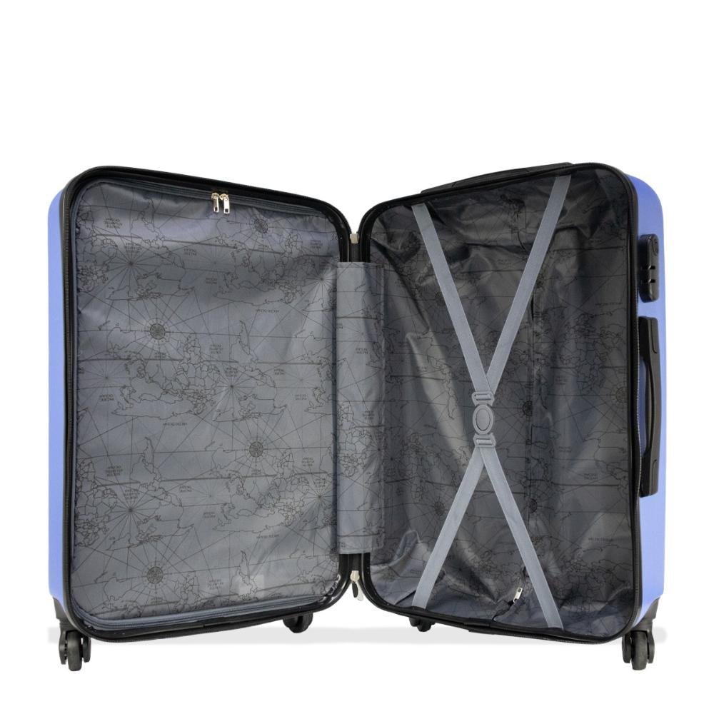 Mala Grande 32kg Rígida Rodas 360º Vega Seanite Azul 5