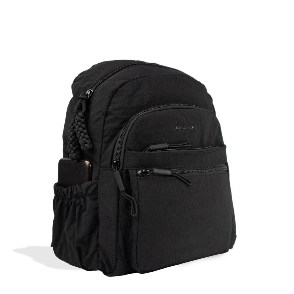 Bolsa Tiracolo Para Garrafa Nylon Sport Amayra Preto 3