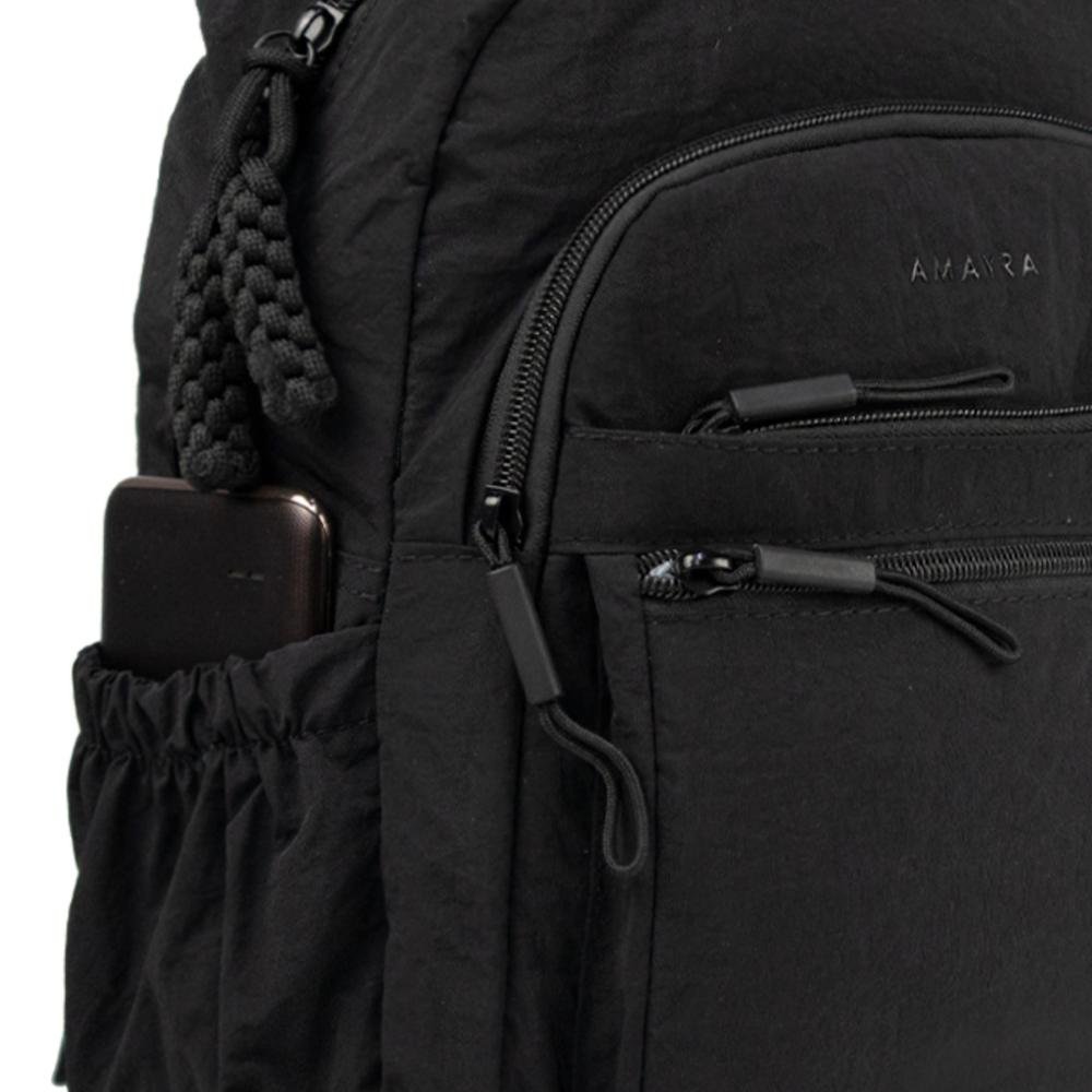 Bolsa Tiracolo Para Garrafa Nylon Sport Amayra Preto 5