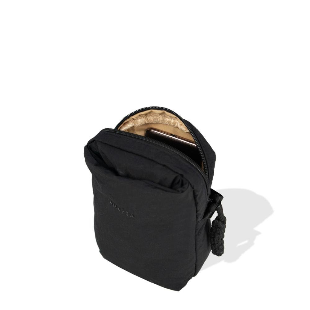 Bolsa Tiracolo Para Garrafa Nylon Sport Amayra Preto 9