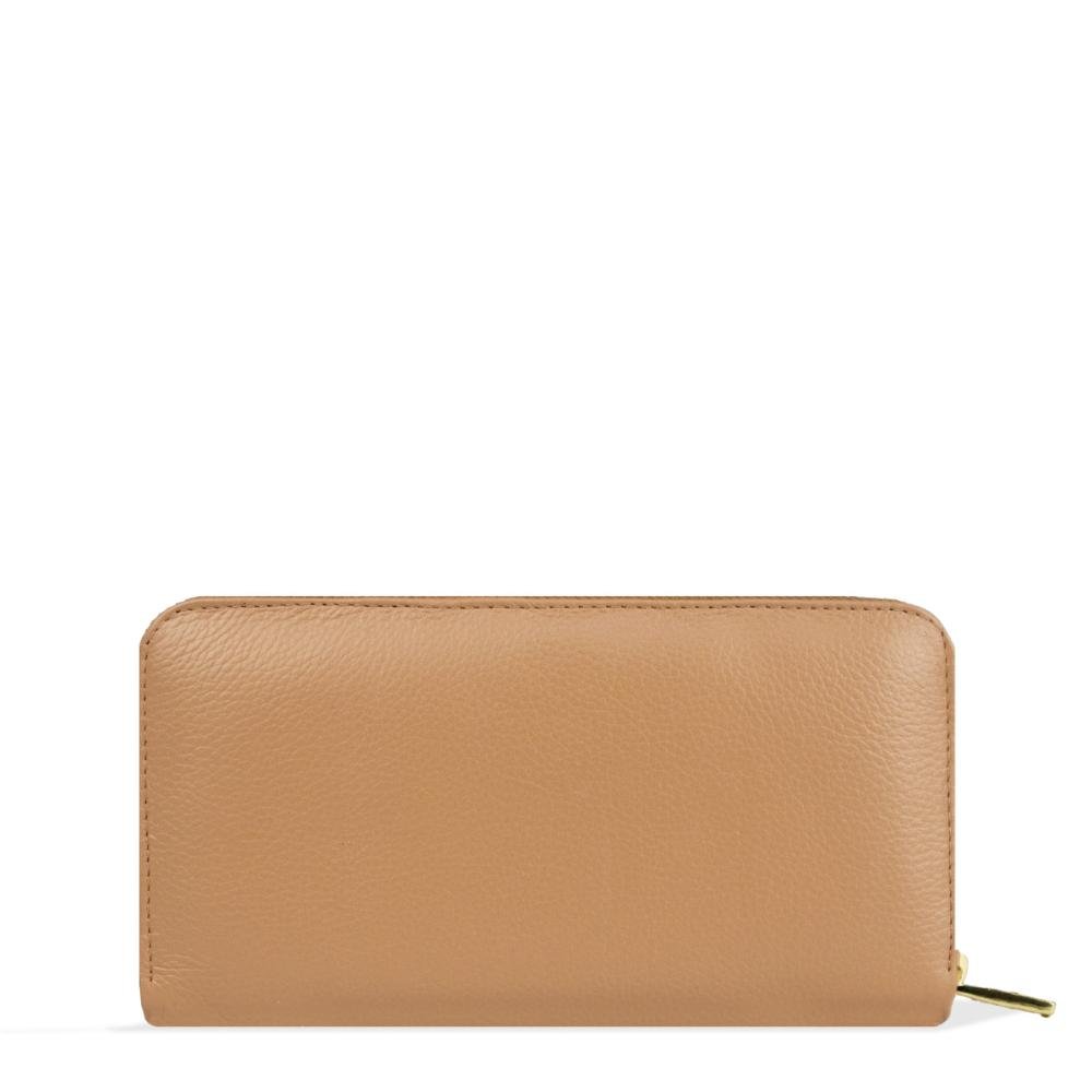 Carteira Grande Feminina Zíper Le Postiche Bege 5