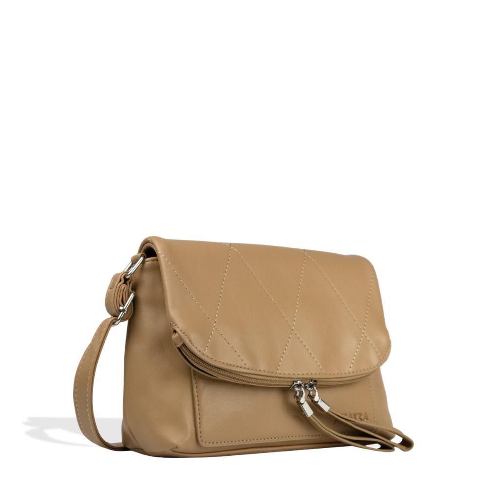 Bolsa Transversal Feminina Lazer Amayra Bege 3