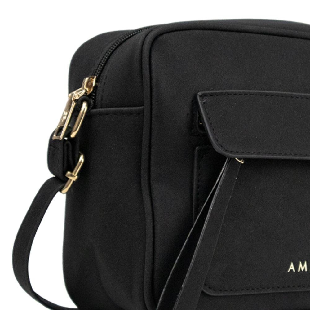 Bolsa Transversal Feminina Lazer Amayra Preto 5