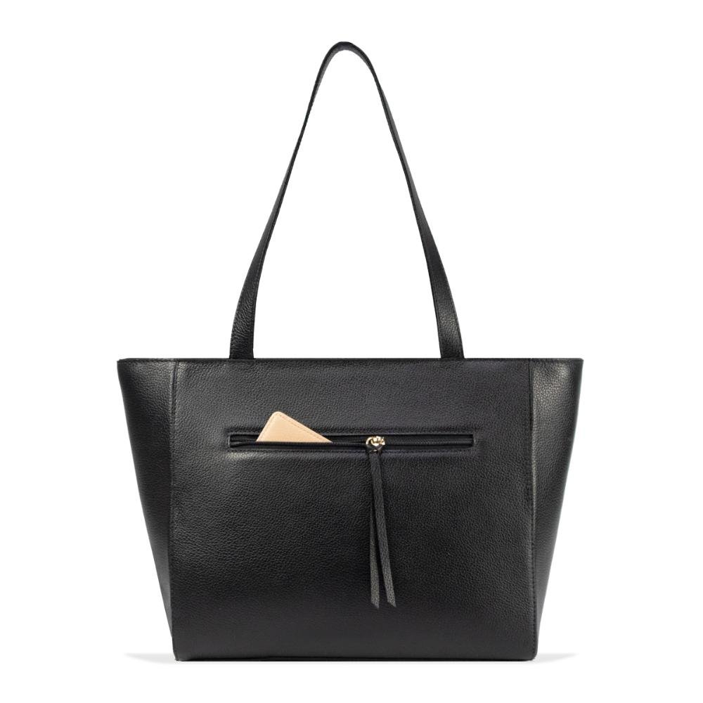 Bolsa Tote Feminina em Couro Kate Le Postiche Preto 3