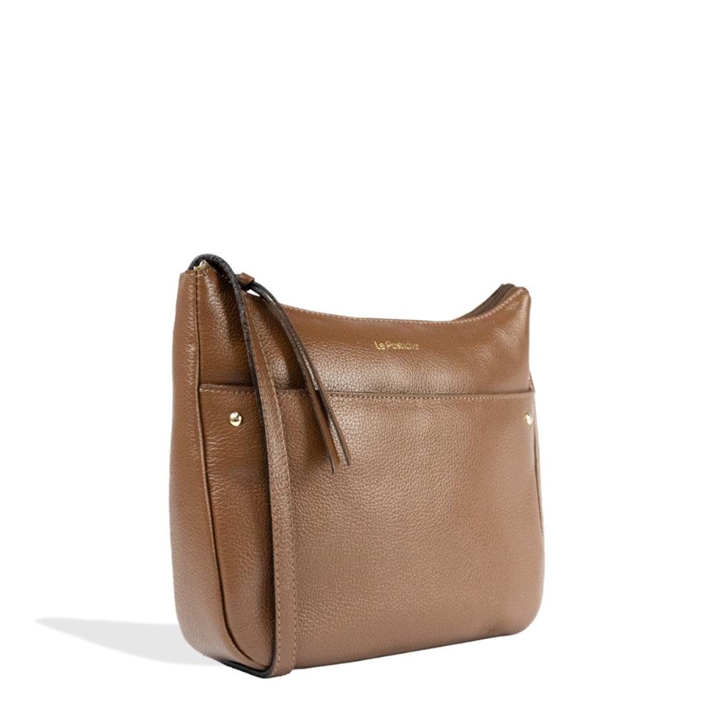 Bolsa Transversal Feminina em Couro Kate Le Postiche Marrom 2