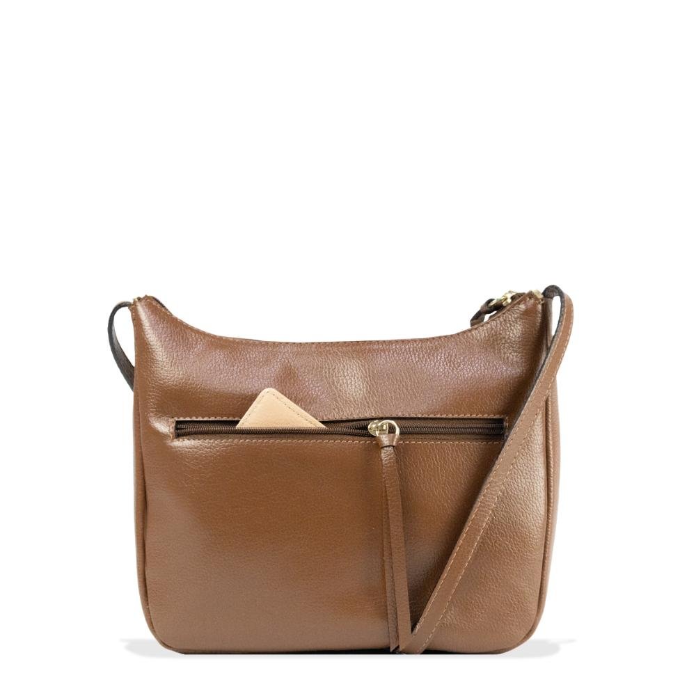 Bolsa Transversal Feminina em Couro Kate Le Postiche Marrom 3