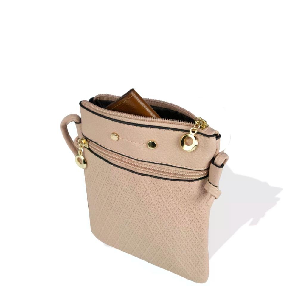 Bolsa Transversal Feminina Lazer Gash Nude 4