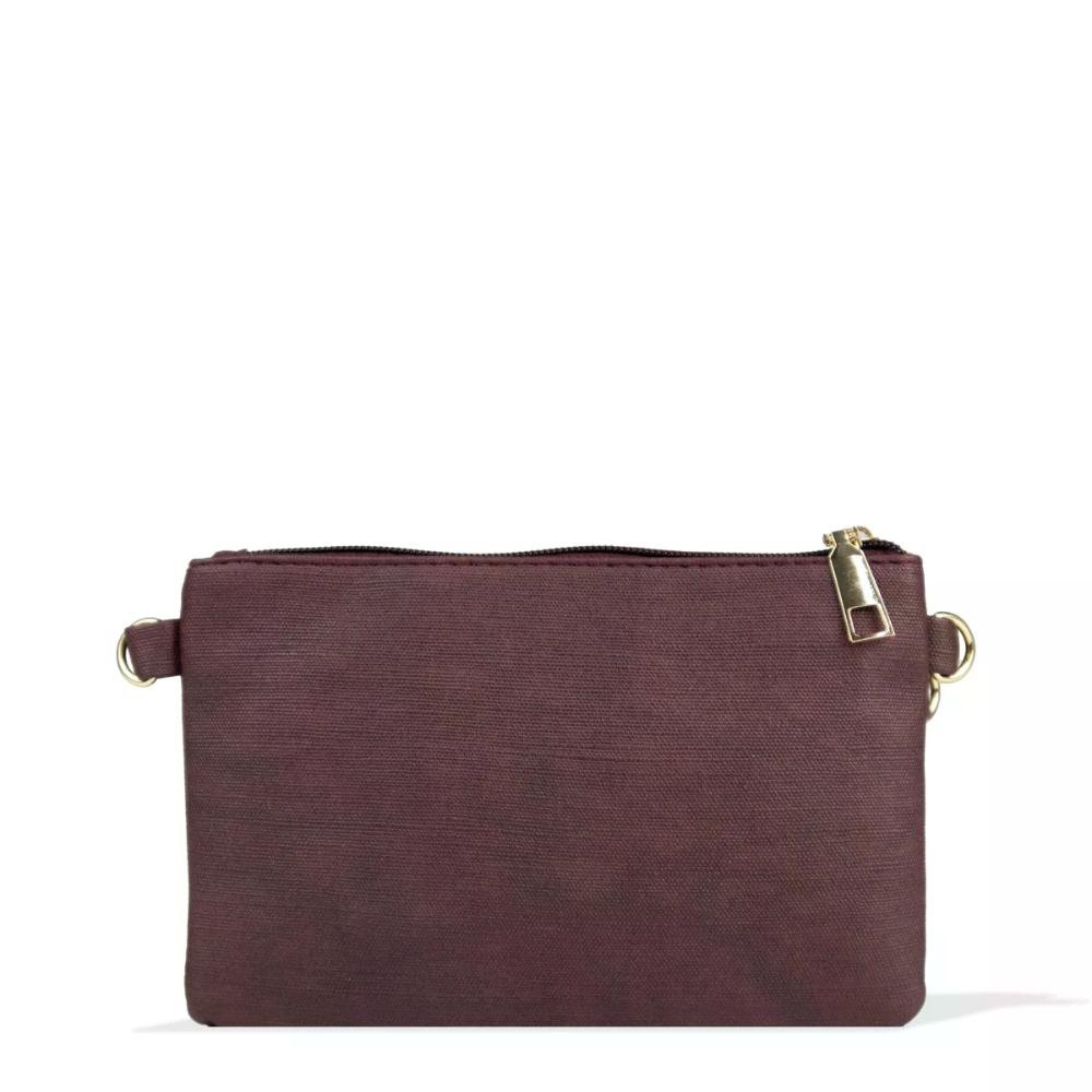 Bolsa Feminina Transversal Dupla Gash Vinho 5