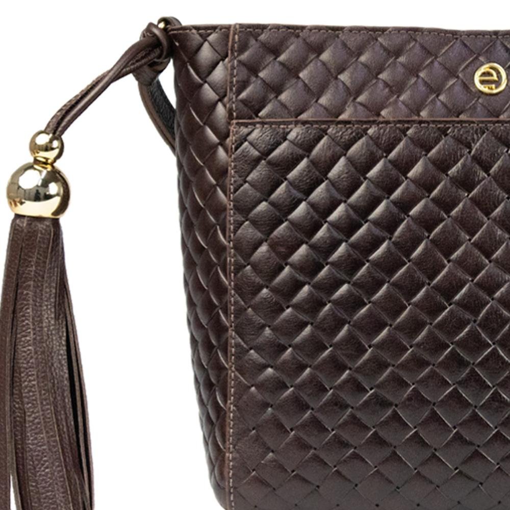 Bolsa Crosbody Transversal Feminina Le Postiche Marrom 6