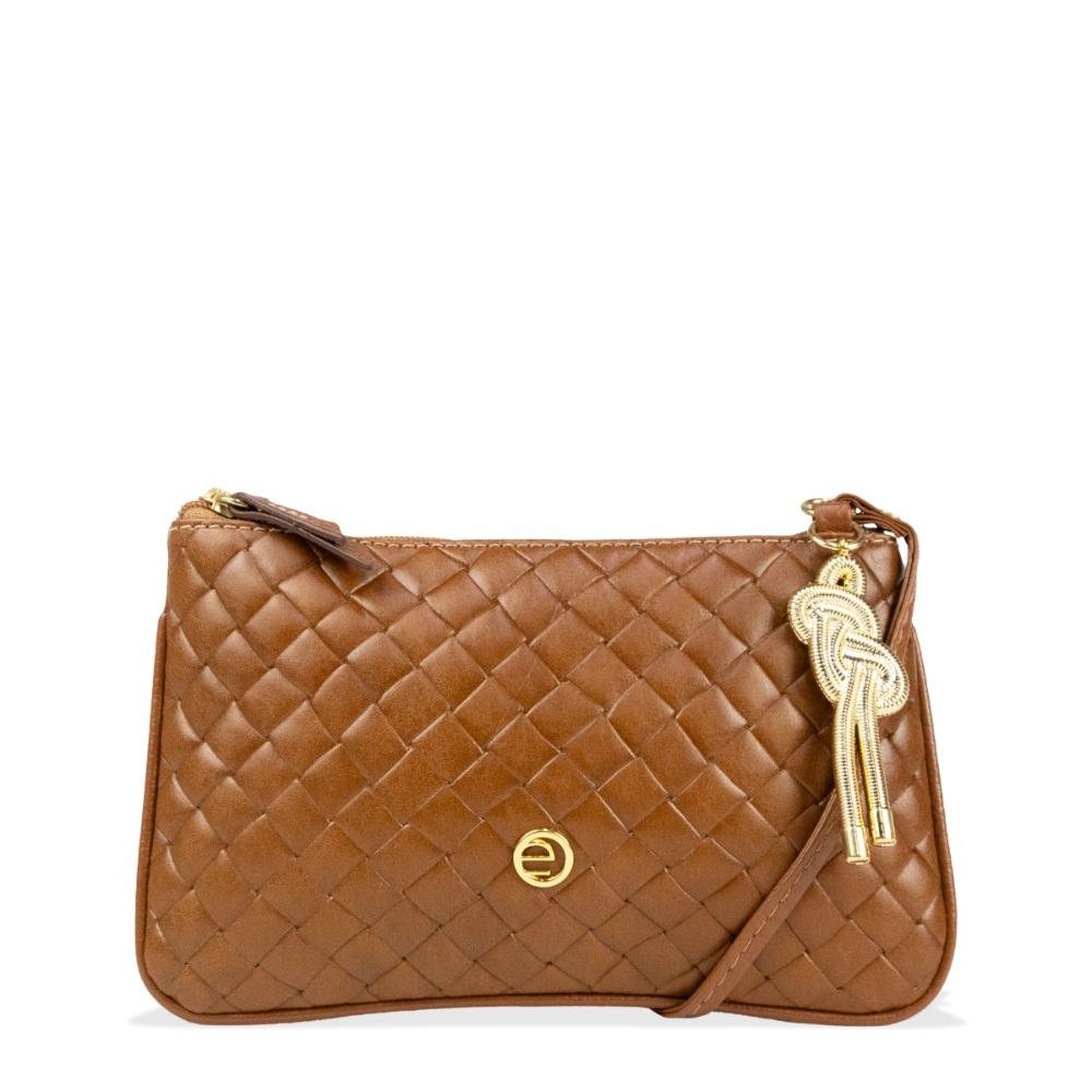 Bolsa Crossbody Feminina em Couro com Chaveiro Le Postiche