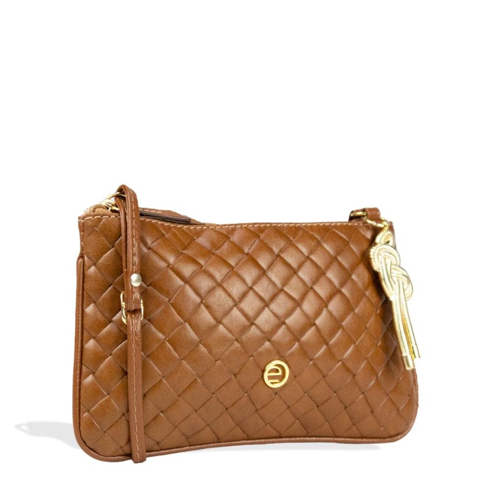 Bolsa Crossbody Feminina em Couro com Chaveiro Le Postiche Marrom 3