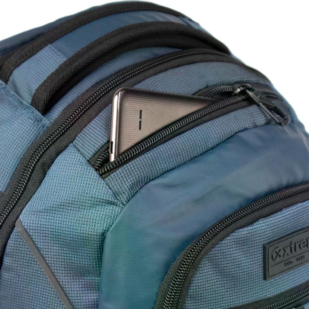 Mochila Notebook 18" 2 Compartimentos Brooklyn Xtrem Azul 8