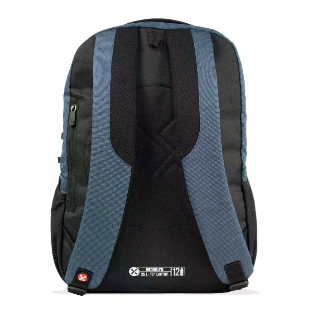Mochila Notebook 18" 2 Compartimentos Brooklyn Xtrem Azul 9