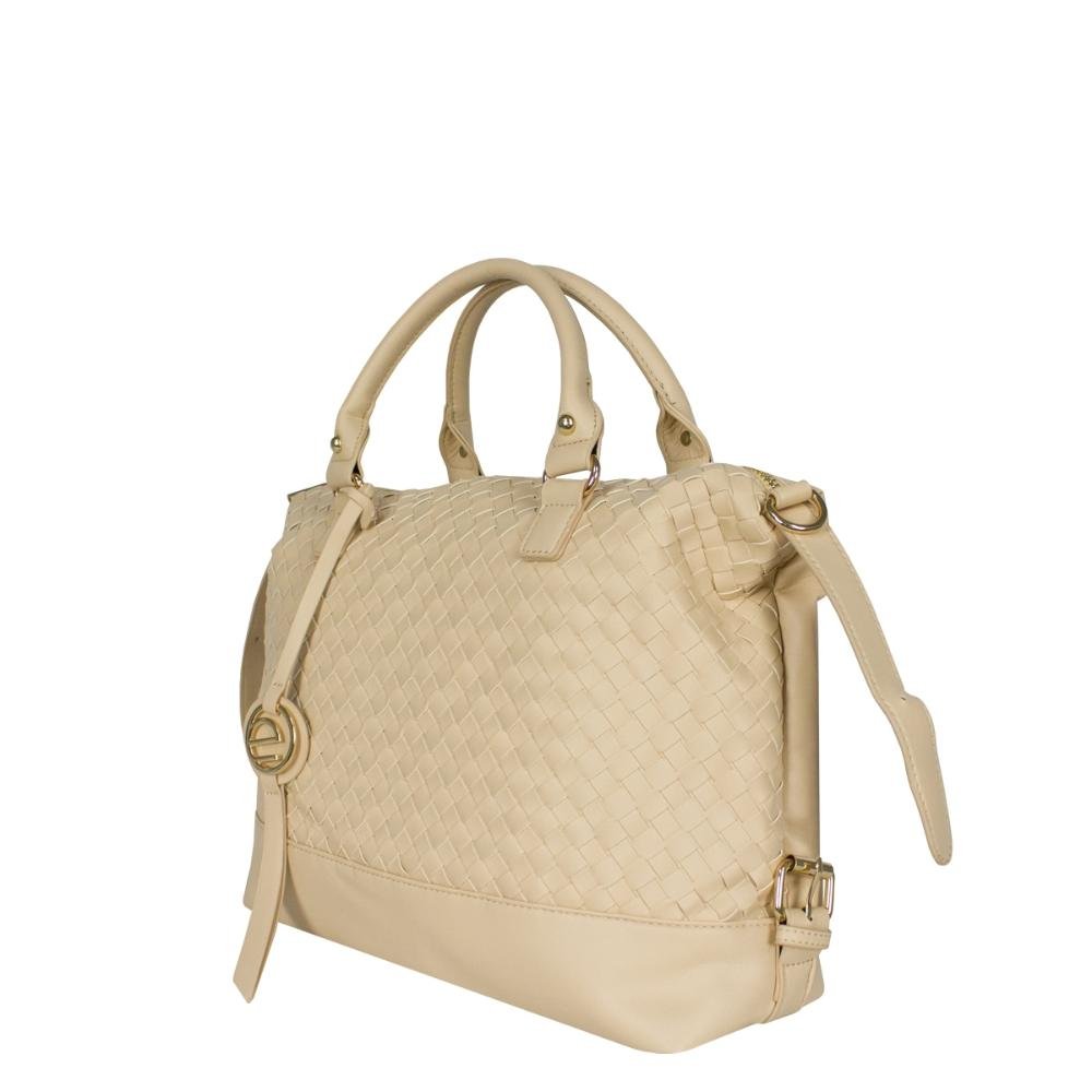 Bolsa Transversal e Mão Tressê Le Postiche Bege 2
