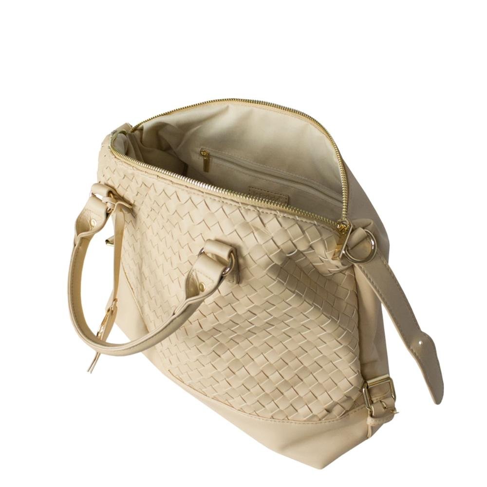 Bolsa Transversal e Mão Tressê Le Postiche Bege 8