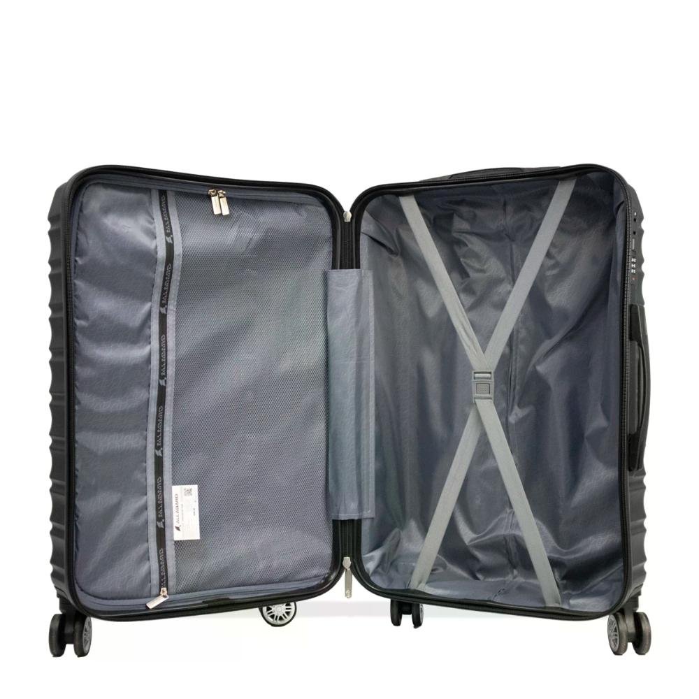 Mala Média 23kg Rígida Rodas Giro 360º ABS Pisa Allabard Preto 5