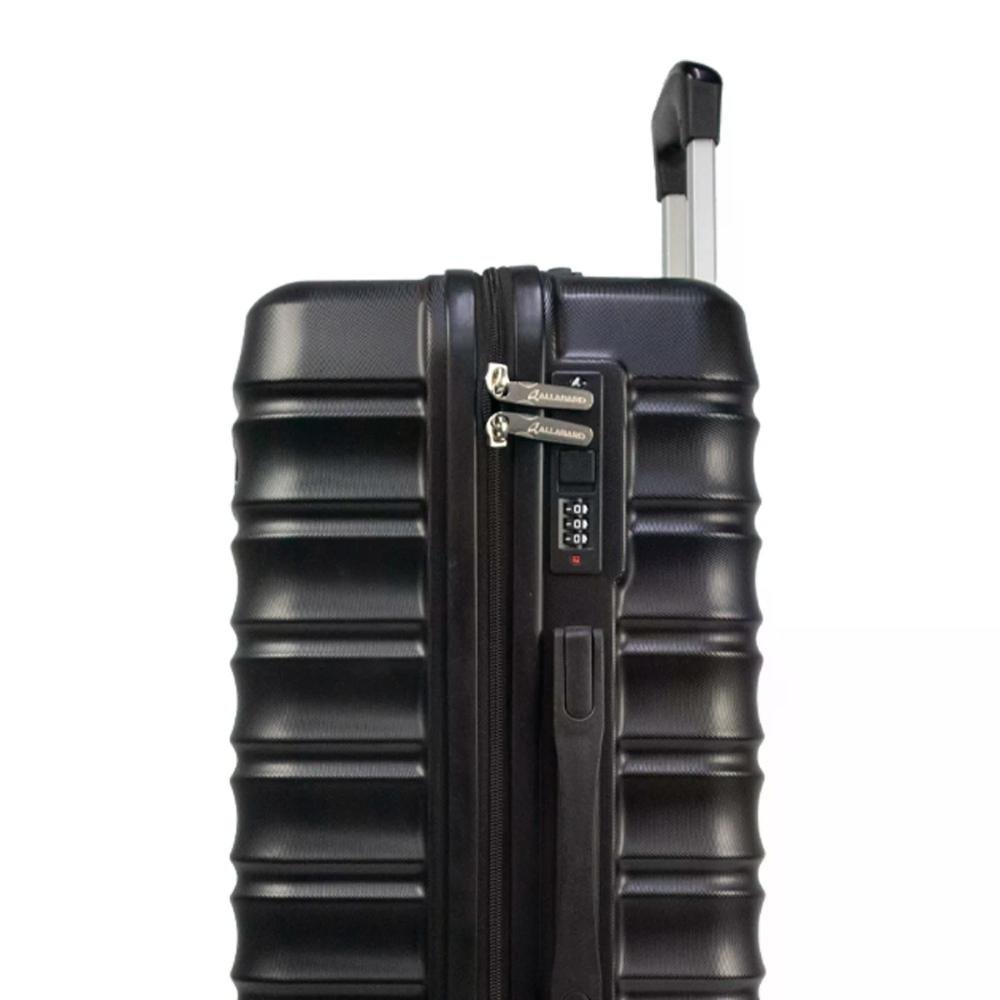 Mala Média 23kg Rígida Rodas Giro 360º ABS Pisa Allabard Preto 6