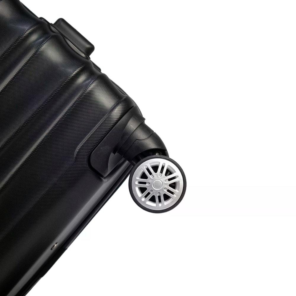 Mala Média 23kg Rígida Rodas Giro 360º ABS Pisa Allabard Preto 8