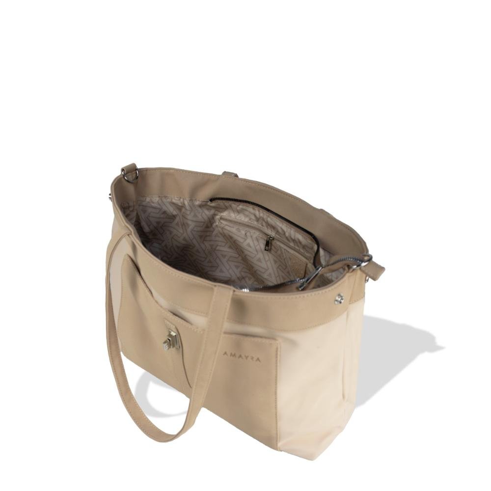 Bolsa Ombro Shopping Bag Amayra  Bege 4