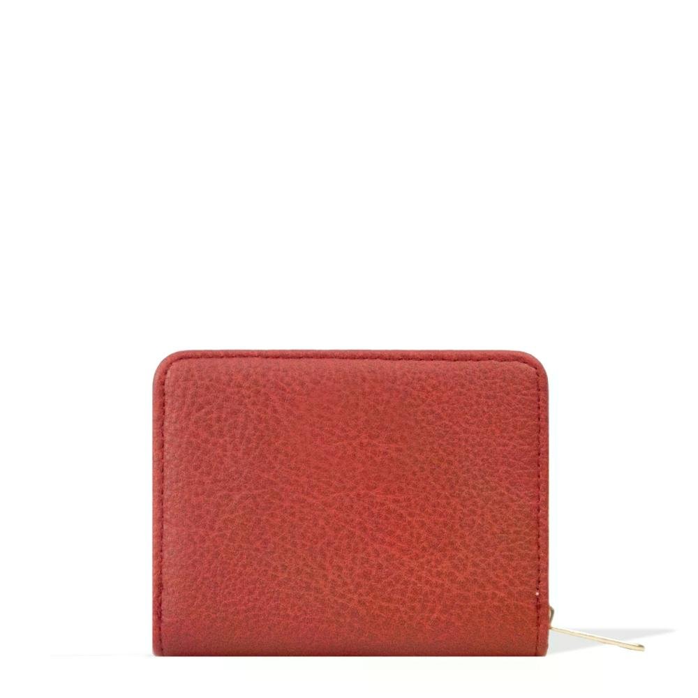 Carteira Feminina Compacta com Zíper Duo Color Gash Vermelho 3