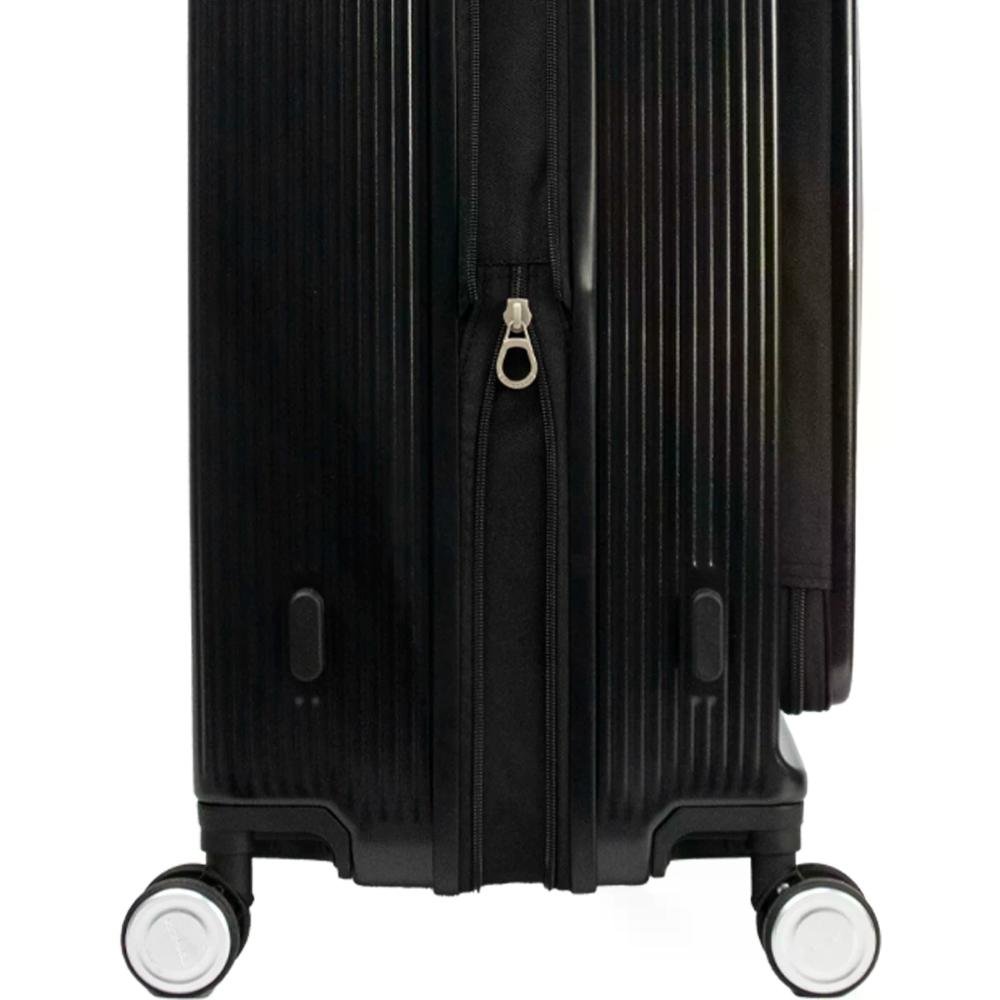 Mala de Viagem Grande 32kg Rígida Rodas Giro 360° Preto 8