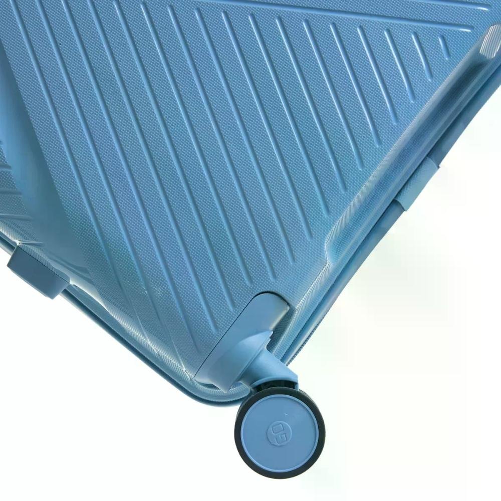 Mala Grande 32kg Polipropileno com Rodas Giro 360º Safe Voxx Stradda Azul Claro 14
